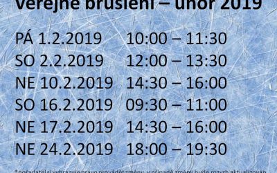 Rozpis veřejného bruslení v únoru 2019