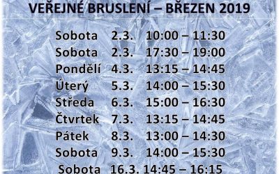 Veřejné bruslení v březnu