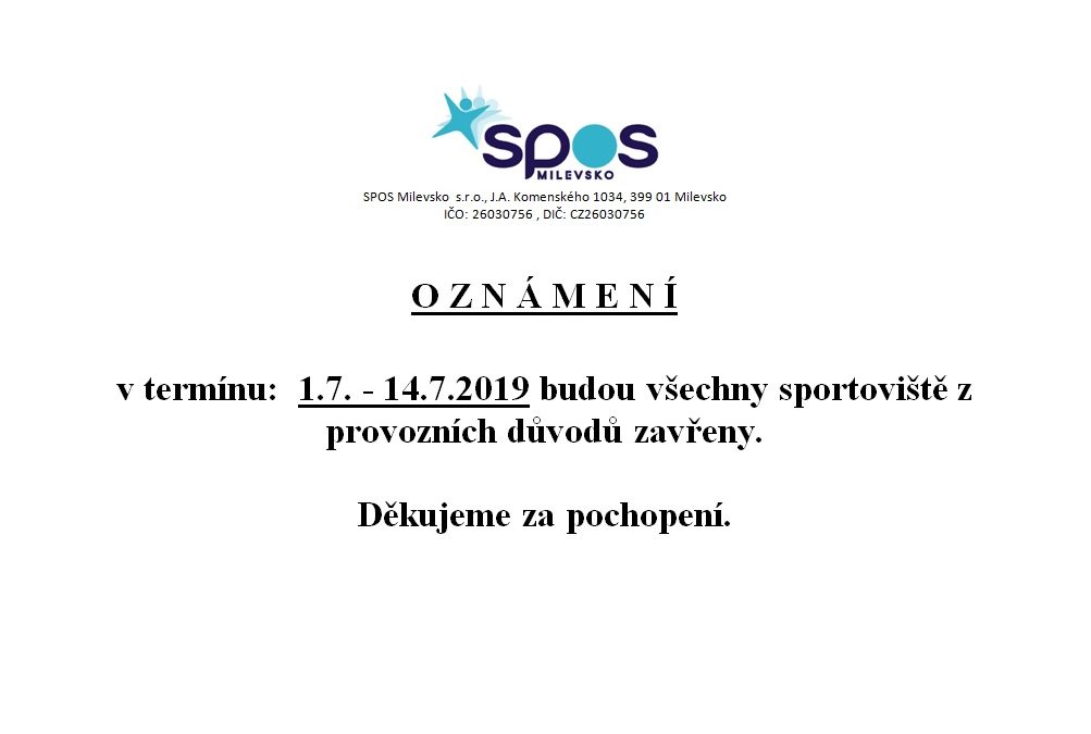 Odstávka sportovišť